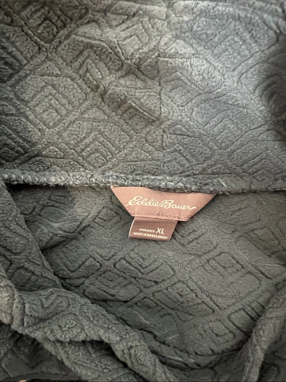 Eddie Bauer Teal Textured Cowl Neck Sweater - Picture 5 of 6